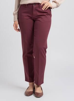 Pantalon chino elasticitate mărime normală roșu TRUSSARDI JEANS femeie