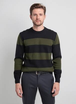 Pulover guler rotund mâneci lungi negru PAUL SMITH bărbat