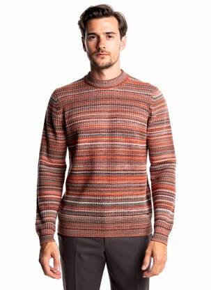 Pulover guler rotund mâneci lungi portocalie HUGO BOSS bărbat