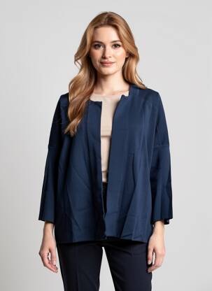 Vestă cu mâneci lungi elasticitate albastru TRICOTONIC femeie