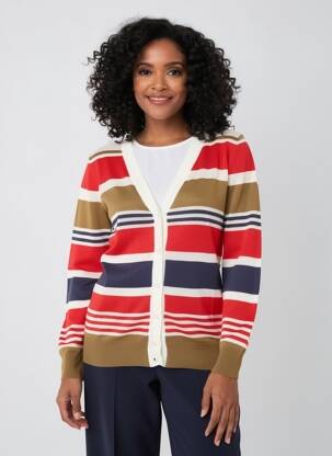 Vestă cu mâneci lungi croială cambrată roșu MY COLLECTION femeie