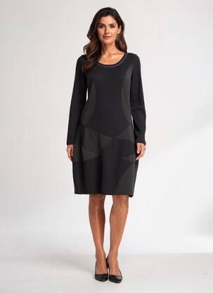 Rochie midi mâneci lungi mâneci lungi gri ARELINE femeie