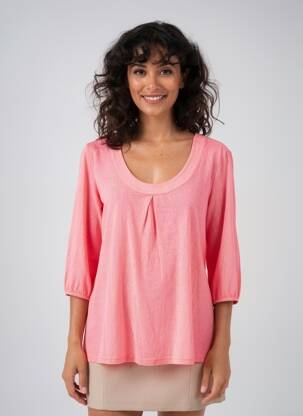 Tricou mâneci 3/4 mâneci 3/4 roz LOLA ESPELETA femeie