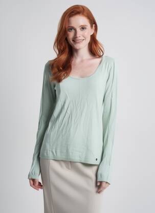 Pulover croială cambrată mâneci lungi verde LPB LES PETITES BOMBES  femeie