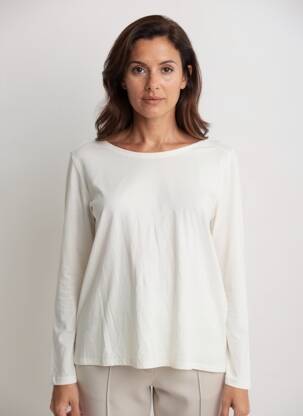 Tricou mâneci lungi mâneci lungi alb YERSE femeie