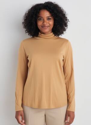 Tricou mâneci lungi mâneci lungi maro KANOPE femeie