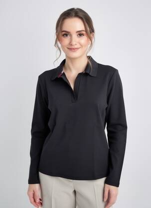 Top elasticitate mâneci lungi negru STREET ONE femeie