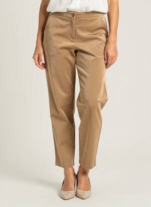 Pantalon chino închidere cu fermoar sub clapetă cu nasturi talie înaltă maro VERO MODA femeie