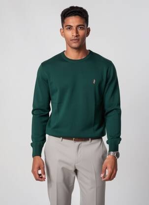 Pulover elasticitate mâneci lungi verde MCLASSICS bărbat