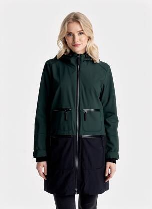 Parka mâneci lungi cu glugă verde CREENSTONE femeie