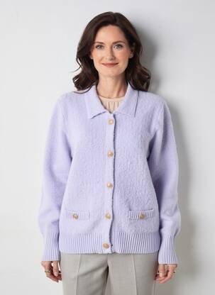Vestă cu mâneci lungi croială cambrată violet JOY OF LIFE femeie
