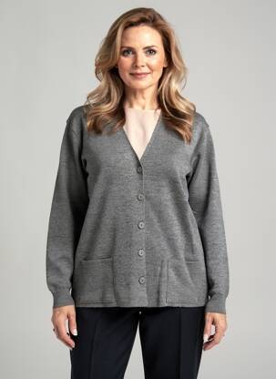 Vestă cu mâneci lungi elasticitate gri DUGER femeie