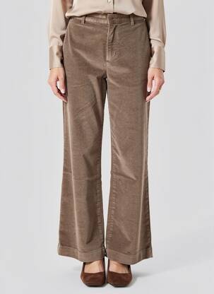 Pantalon evazat elasticitate talie înaltă maro PART TWO femeie