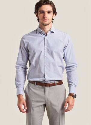 Cămașă cu mâneci lungi croială dreaptă albastru TOMMY HILFIGER bărbat