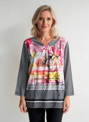Tricou mâneci lungi mâneci lungi roz RABE femeie