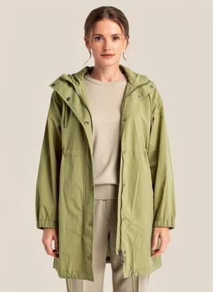 Parka mâneci lungi cu glugă verde C'EST BEAU LA VIE femeie