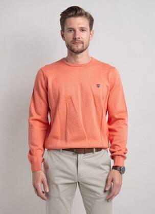 Pulover elasticitate mâneci lungi portocalie CAMBRIDGE bărbat
