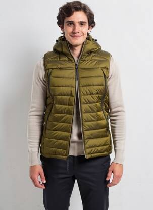 Geacă matlasată buzunare cu glugă verde SCOTCH & SODA bărbat