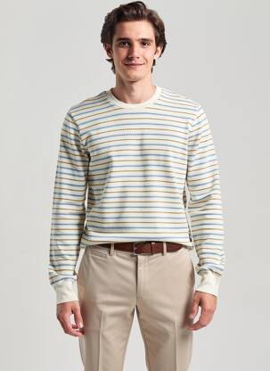 Pulover guler rotund mâneci lungi alb SCOTCH & SODA bărbat