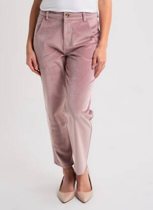 Pantalon slim talie înaltă talie înaltă roz IMPREVU femeie