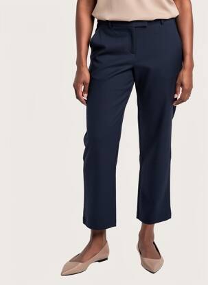 Pantalon 7/8 talie înaltă talie înaltă albastru PENN & INK N.Y femeie