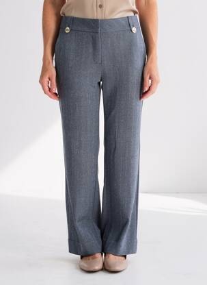 Pantalon drept elasticitate mărime normală albastru EVA KAYAN femeie