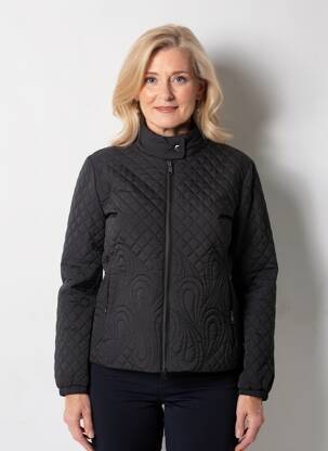 Geacă matlasată mâneci lungi fără glugă negru GERRY WEBER femeie