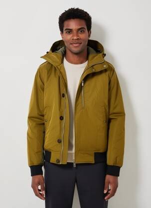 Parka mansete cu margini elastice cu glugă maro SCOTCH & SODA bărbat
