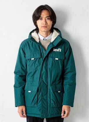 Parka mâneci lungi cu glugă verde LEVI'S bărbat