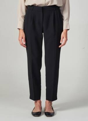 Pantalon drept țesătură crep mărime normală negru DANIELLE ENGEL femeie