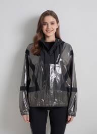 Jachetă vânt mâneci lungi fără glugă negru NEW BALANCE femeie