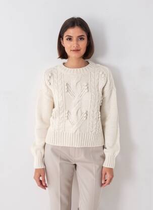 Pulover elasticitate mâneci lungi bej VERO MODA femeie