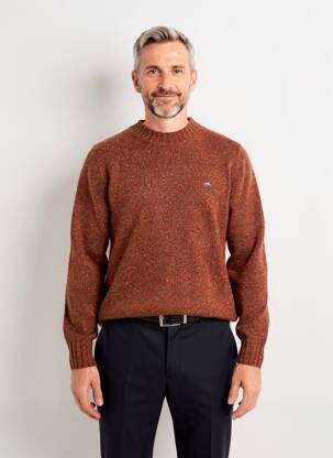 Pulover elasticitate mâneci lungi portocalie FYNCH-HATTON bărbat