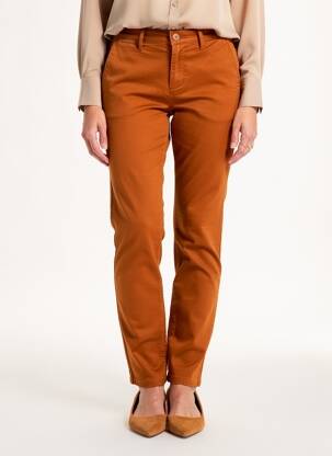 Pantalon slim elasticitate mărime normală portocalie HOD femeie