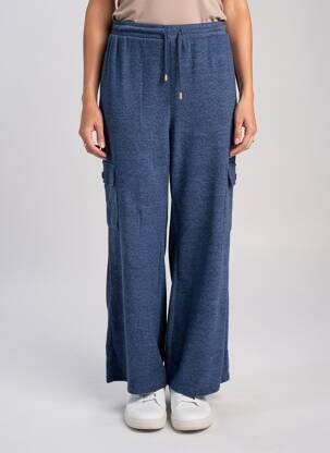 Pantalon cargo multibuzunare talie înaltă albastru K-DESIGN femeie