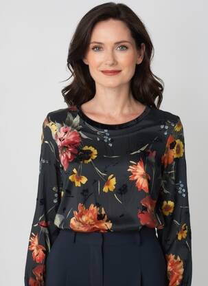 Tricou mâneci lungi mâneci lungi negru QUATRE VINGT JOURS femeie