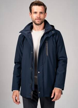 Parka mâneci lungi fără glugă albastru BUGATTI bărbat