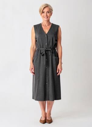 Rochie midi fără mâneci fără mâneci gri GRIFFON femeie