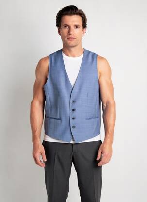 Vestă fără mâneci bi-materie albastru HUGO BOSS bărbat
