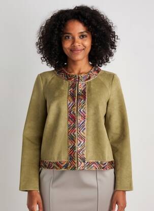 Jachete elegante guler rotund verde SMASH WEAR femeie