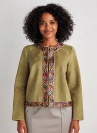 Jachete elegante guler rotund verde SMASH WEAR femeie