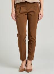 Pantalon slim buzunare maro WEINBERG femeie