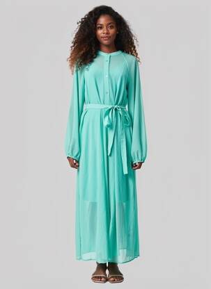 Rochie lungă mâneci lungi mâneci lungi verde ESSENTIEL ANTWERP femeie