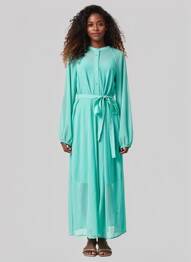 Rochie lungă mâneci lungi mâneci lungi verde ESSENTIEL ANTWERP femeie