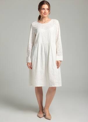 Rochie midi mâneci lungi mâneci lungi alb CHLOÉ STORA femeie