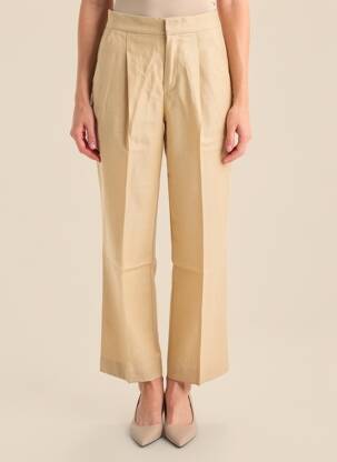 Pantalon chino buzunare talie înaltă bej SOEUR femeie