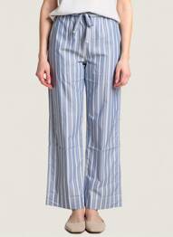 Pantalon drept țesătură poplin mărime normală albastru SOEUR femeie