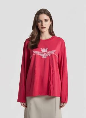 Tricou mâneci lungi mâneci lungi roz AERONAUTICA femeie