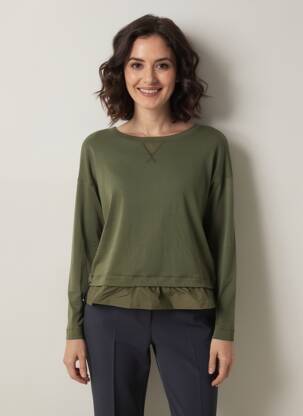 Tricou mâneci lungi mâneci lungi verde MARC CAIN femeie