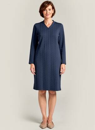 Rochie midi mâneci lungi mâneci lungi albastru MERI & ESCA femeie